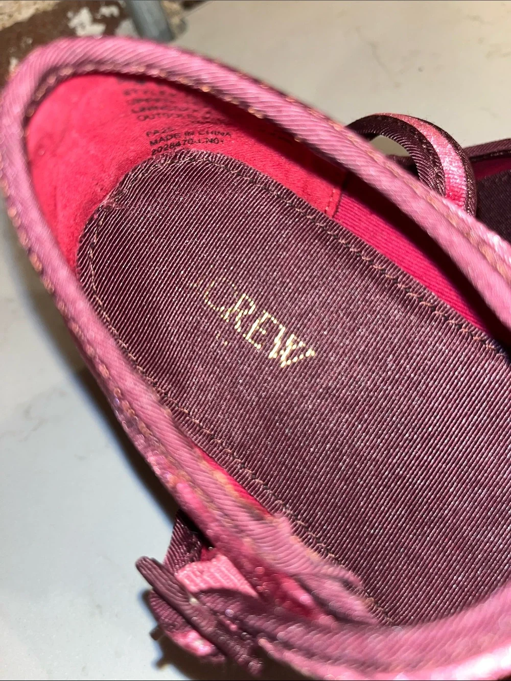 J Crew Red Velvet Mary Jane Shoes